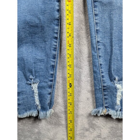 C'est Toi High Rise Jeans Womens Size 11 29 Light Wash Distressed Modern - Picture 8 of 11